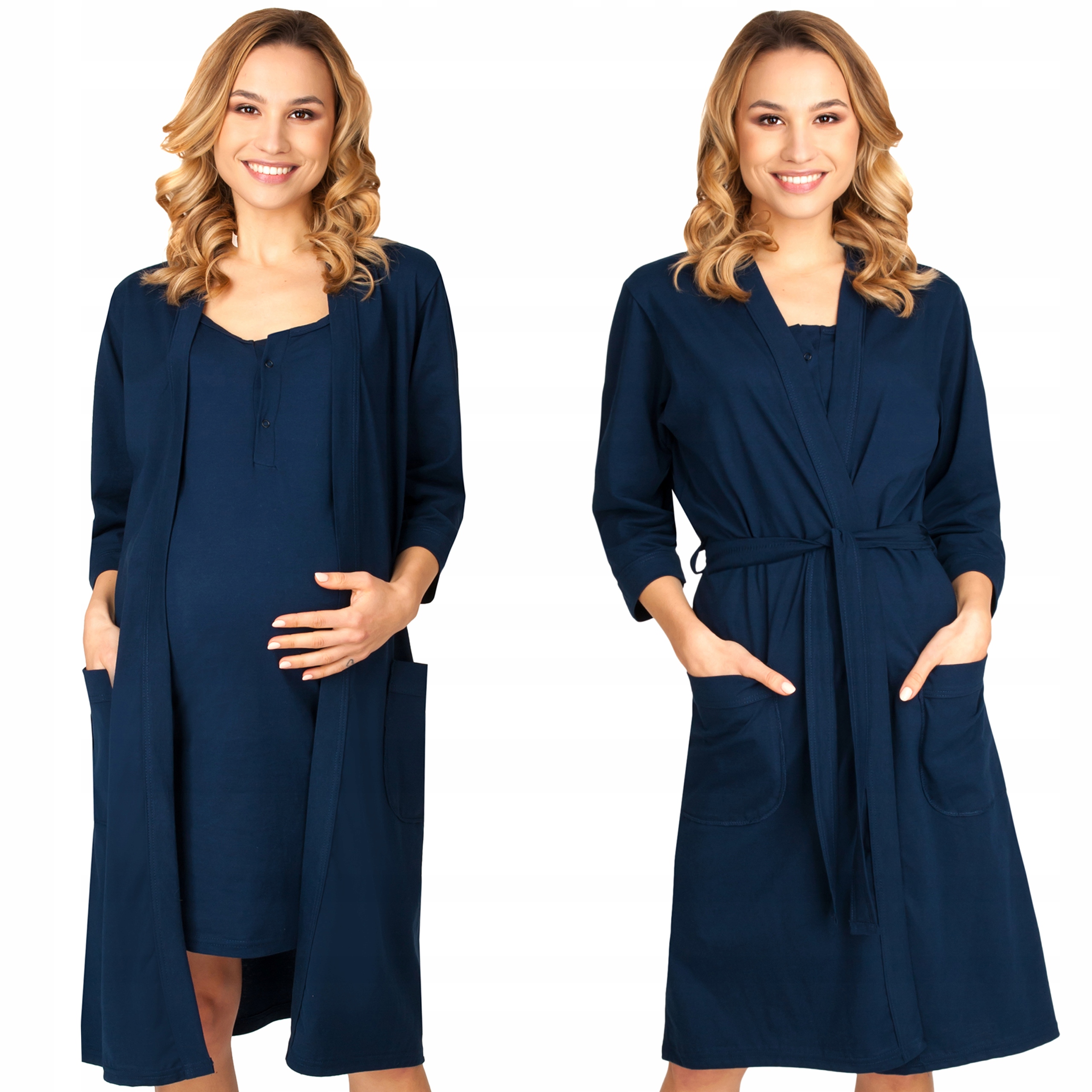 KOSZULA NOCNA SZLAFROK CIĄŻOWY KOMPLET