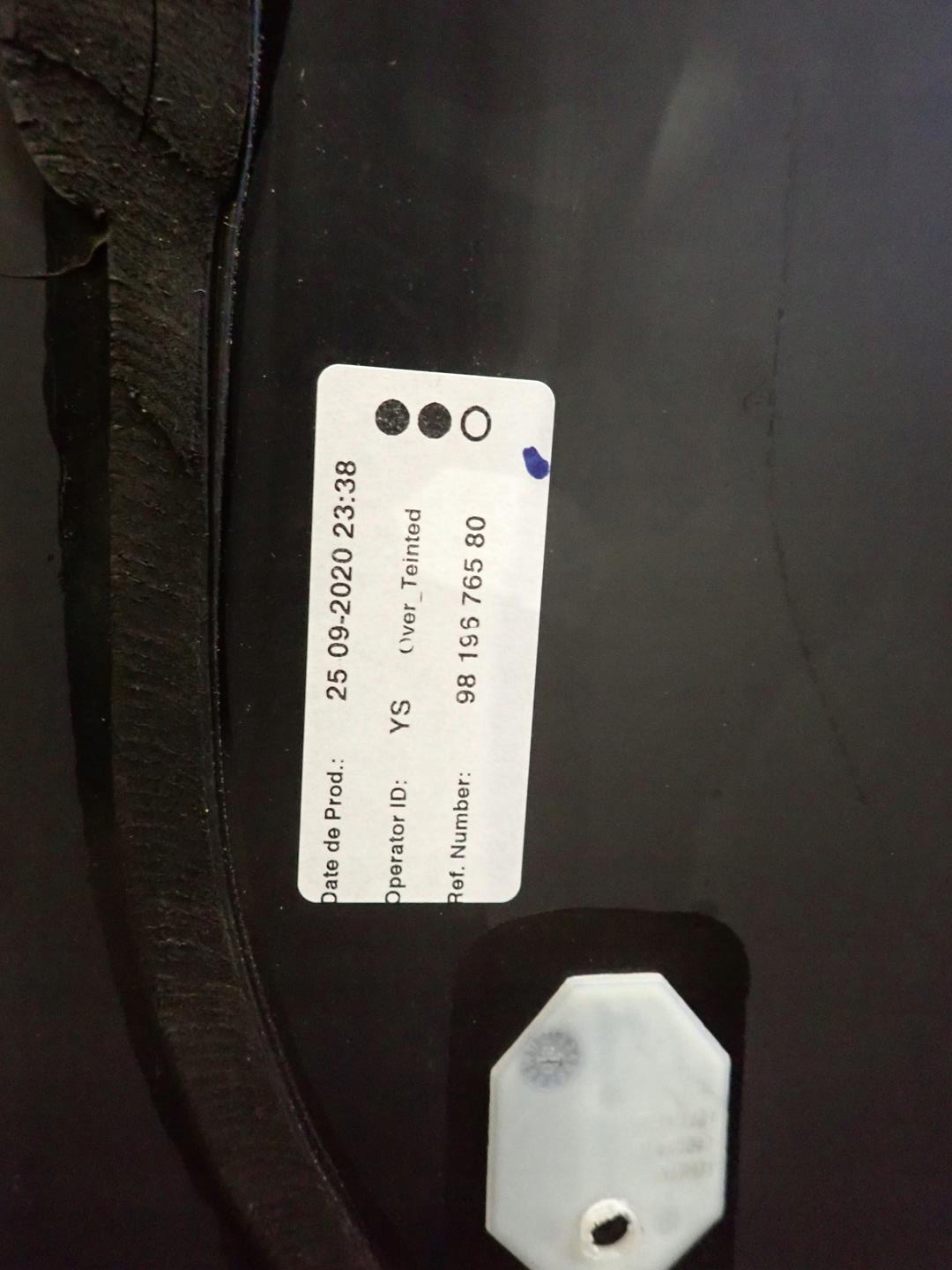 window left rear part PROACE JUMPY EXPERT III 2016