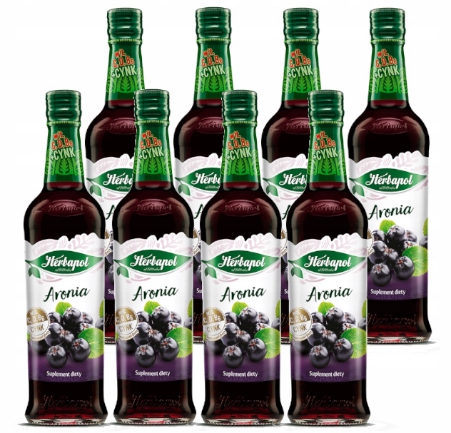 Sada 8 x sirupů Herbapol Aronia 420 ml