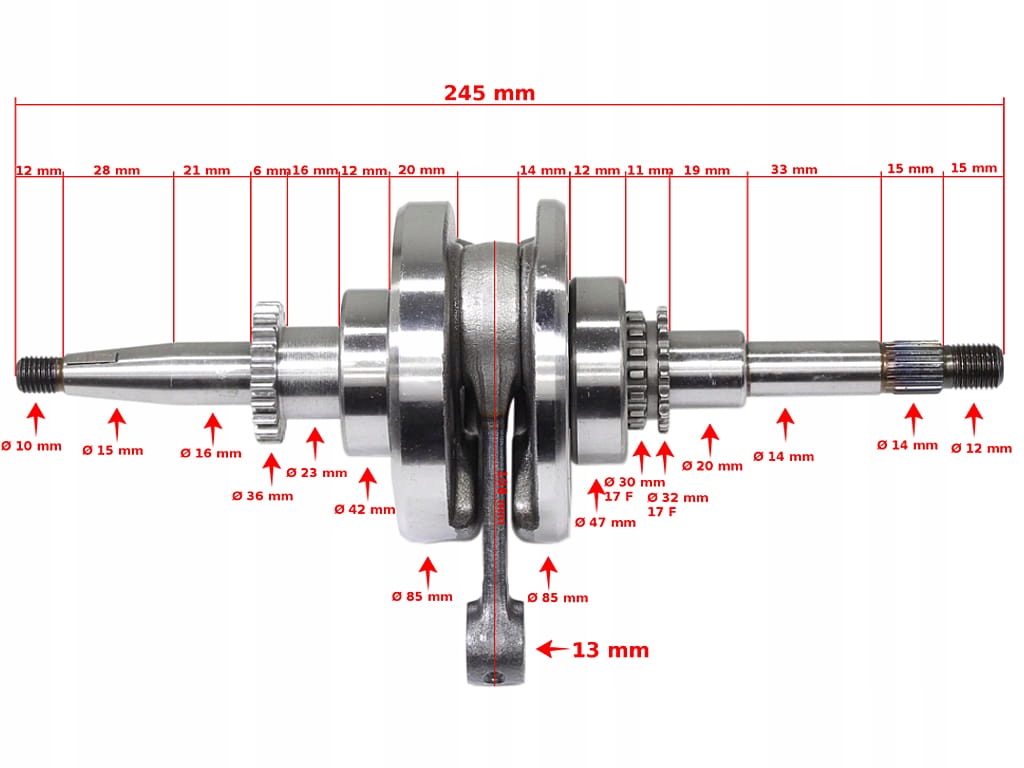 ROY03646 - КОЛЕНЧАТЫЙ ВАЛ GY6-50 4T 22Z
