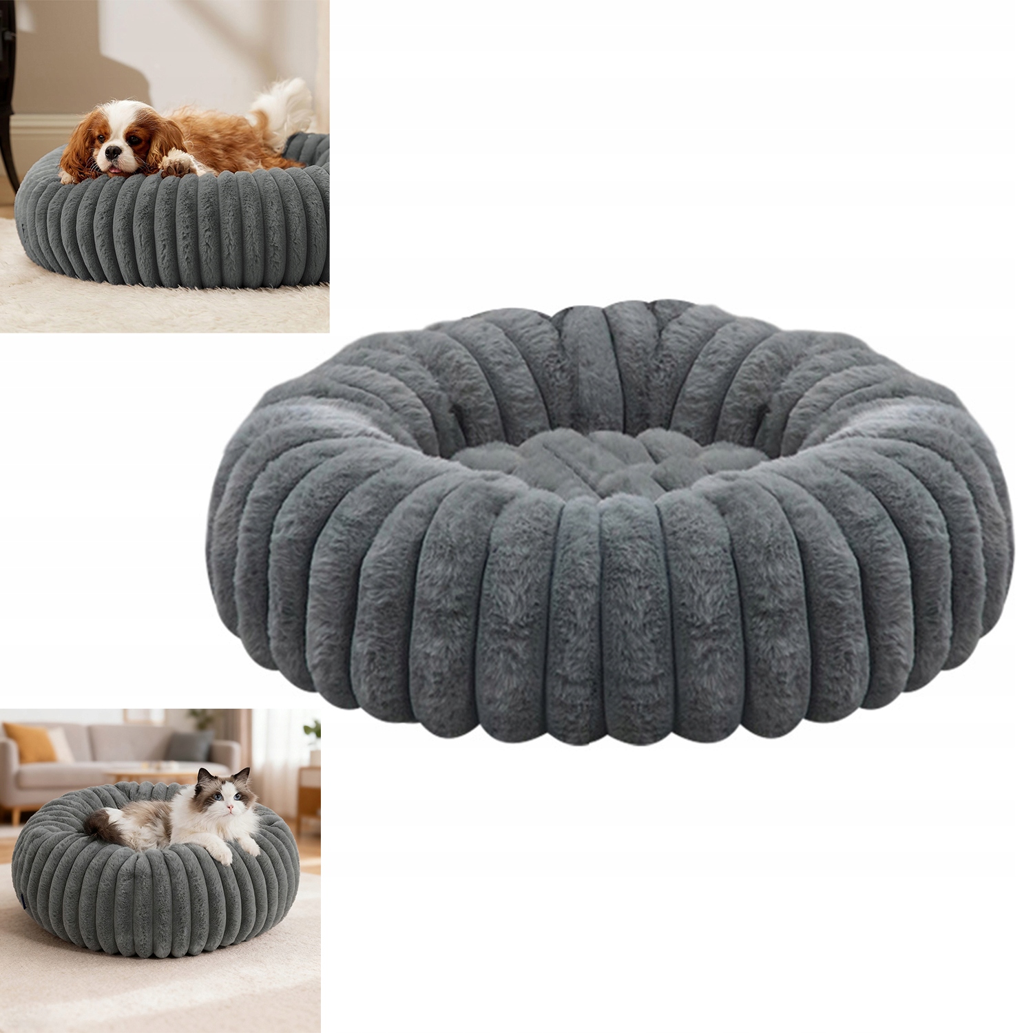 Levně Měkké Chlupaté Pelíšek Plyš Pro Psa Kočku Voděodolné Potah Polštář