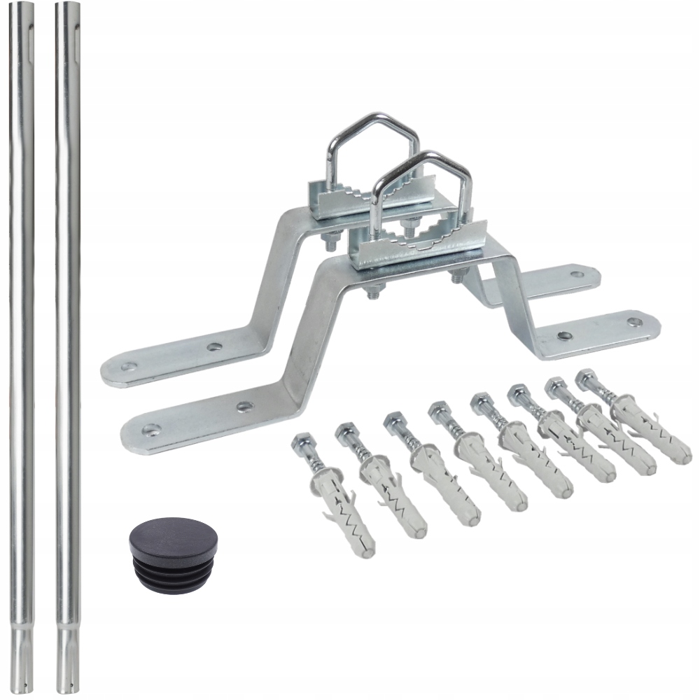 Zestaw obejma murowa UMM-75 maszt stalowy 2m ocynkowany 200cm Luxon