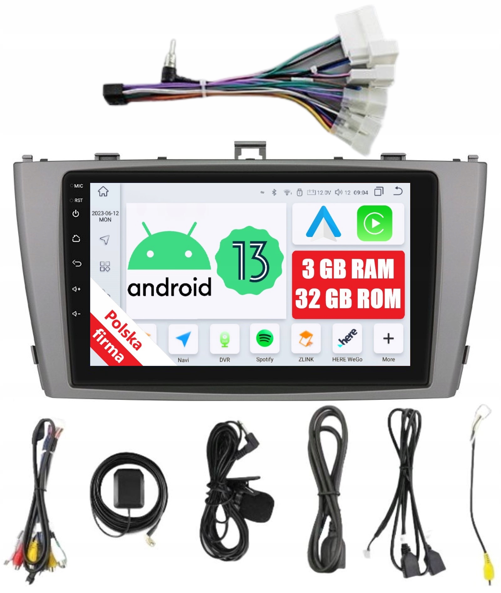Rádio 2DIN Navigace Android Toyota Avensis T27 3/32 Gb Dsp Carplay