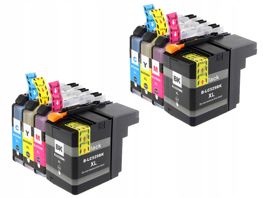 

8X Tusz do Brother LC529XL Dcp J100 J105 Najnowsze