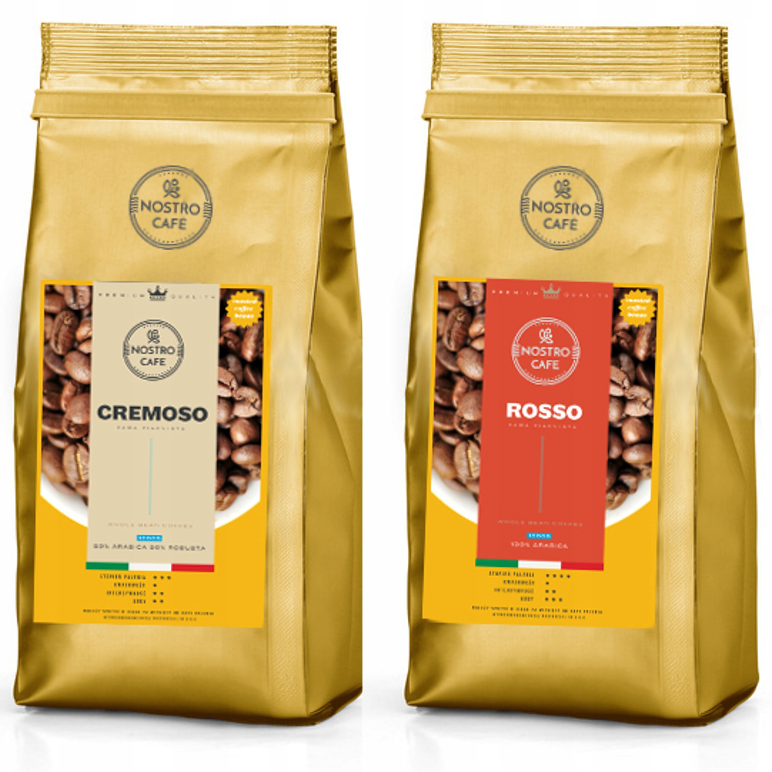 Levně Káva Zrnková Cremoso, Rosso 2KG Čerstvě Pražená