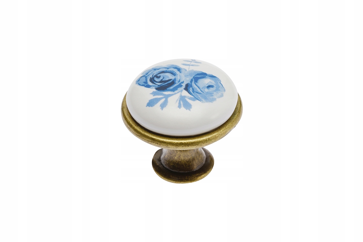 

Gałka meblowa porcelanowa retro niebieski kwiatek