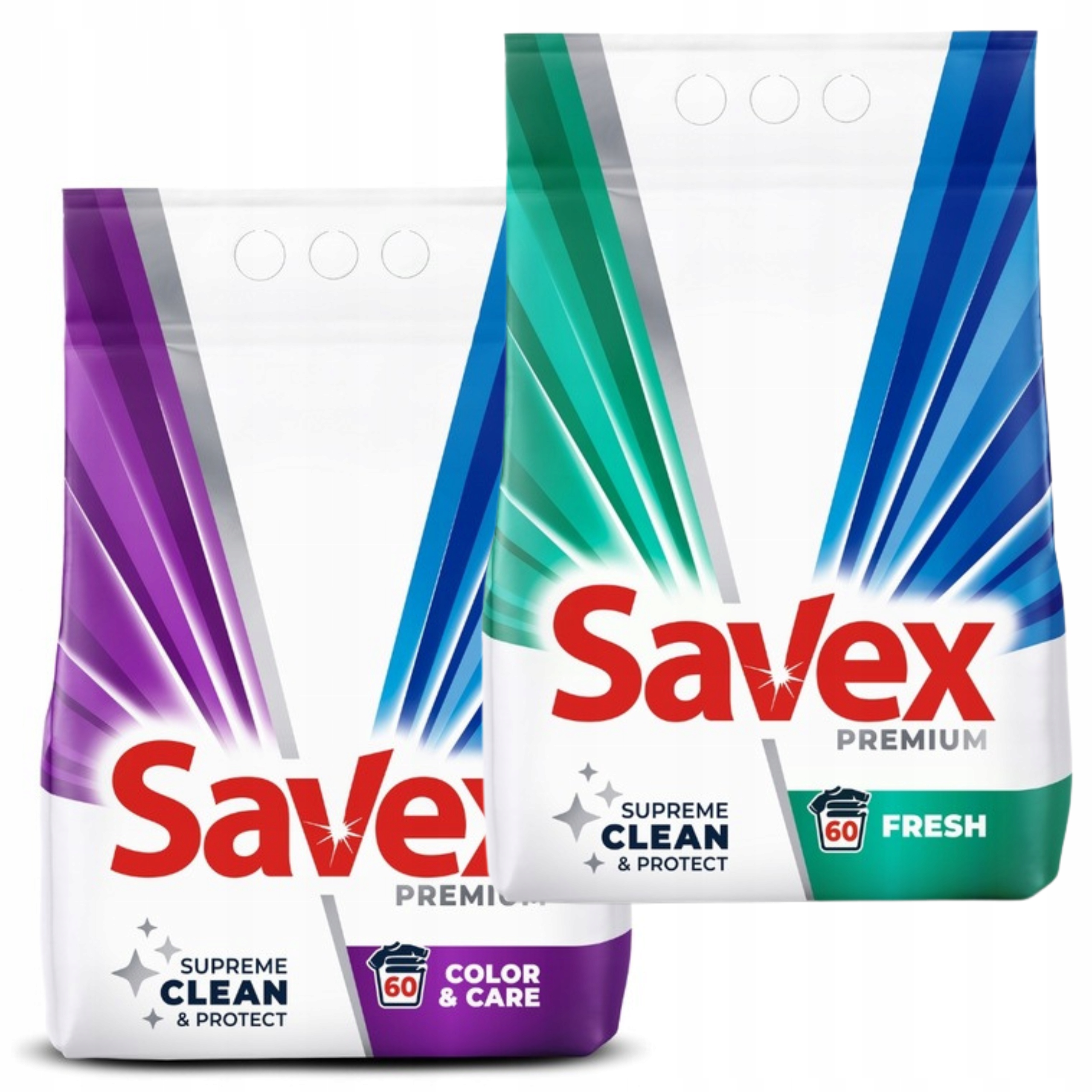 Levně Prášek na praní Savex Fresh Color Set 2x6kg Bílý, barevný, účinný