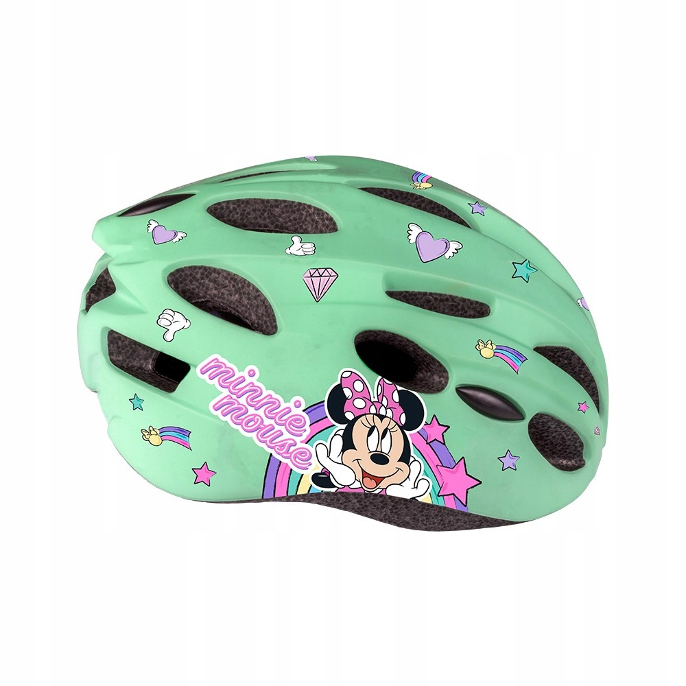 KASK ROWEROWY IN-MOLD DZIECIĘCY MIĘTOWY MINNIE Kolor dominujący zielony
