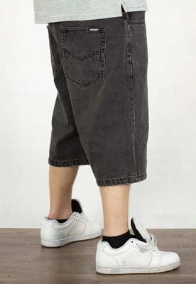 Černé seprané Kraťasy Mass Jeans Slang Baggy Fit