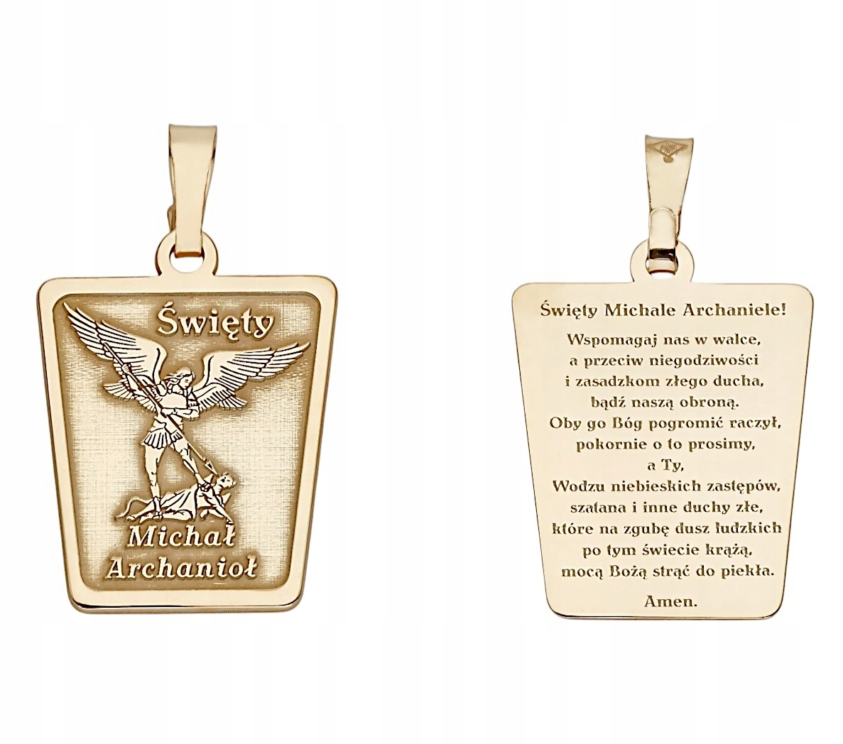 Stříbrný medailon Ag 925 pozlacený Michael Archanděl MDC014G