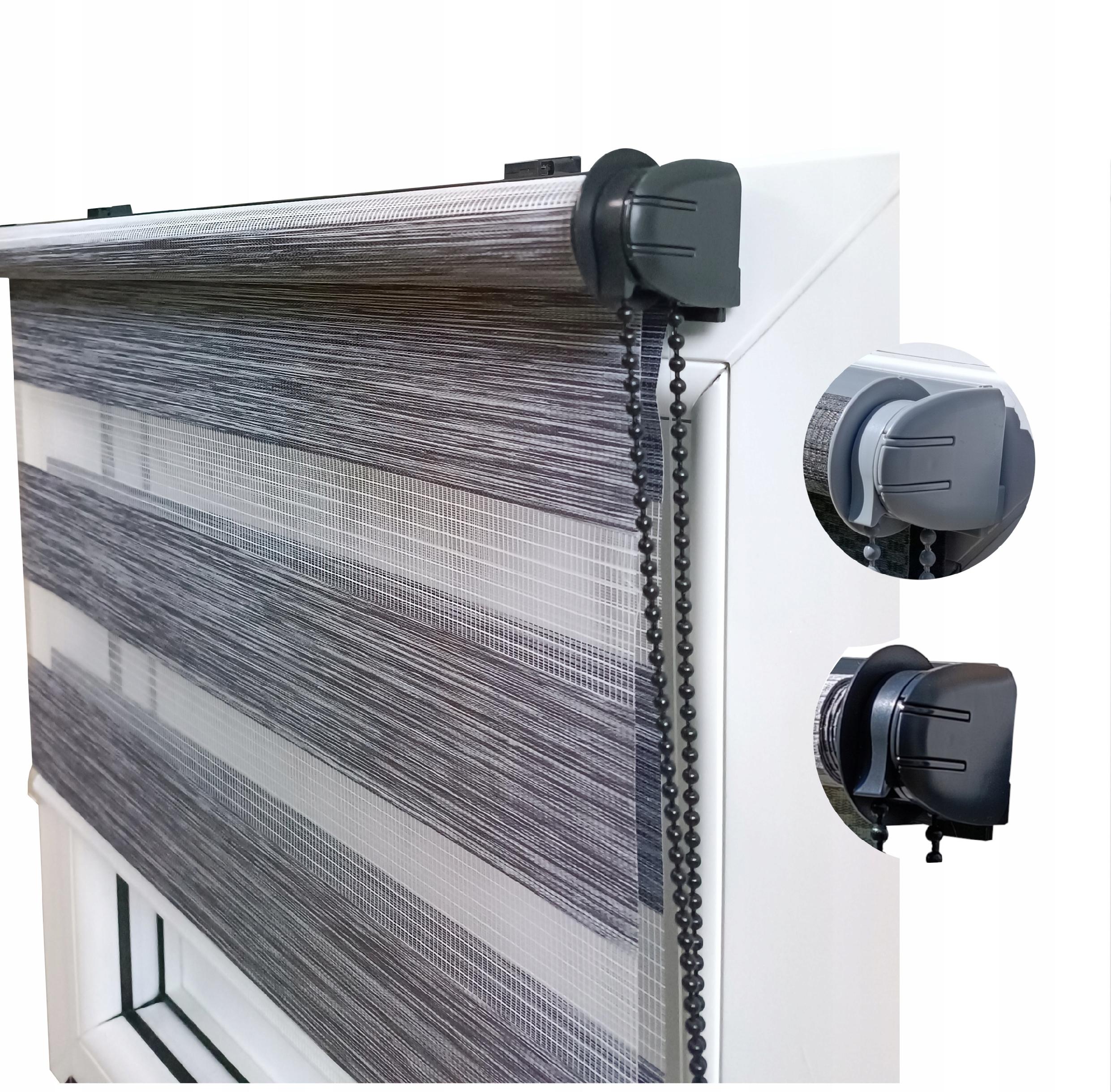 Roleta Den A Noc Lux rozměr 118 x 150 cm Šedá