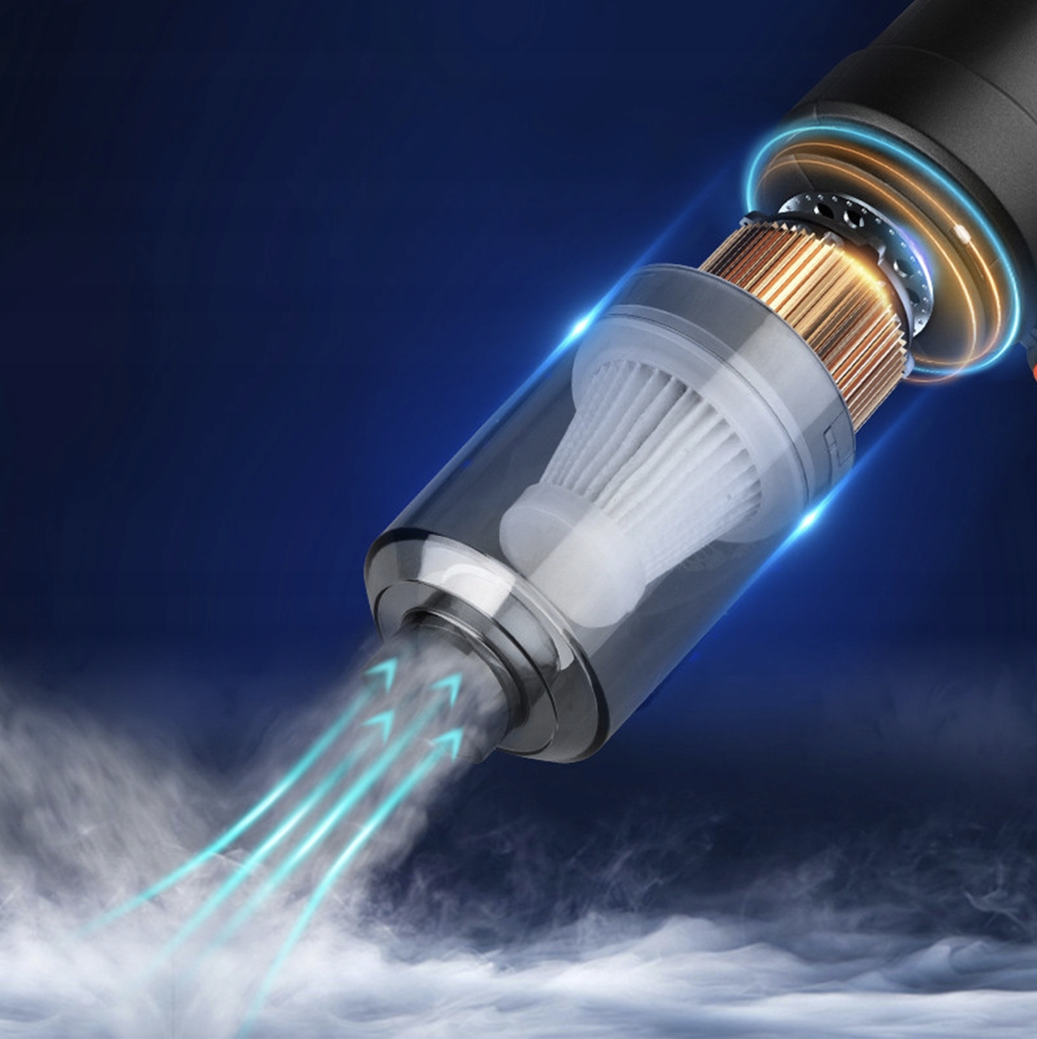 ODKURZACZ SAMOCHODOWY RĘCZNY BEZPRZEWODOWY + FILTR 3 KOŃCÓWKI 2W1 AUTO DOM Producent inny