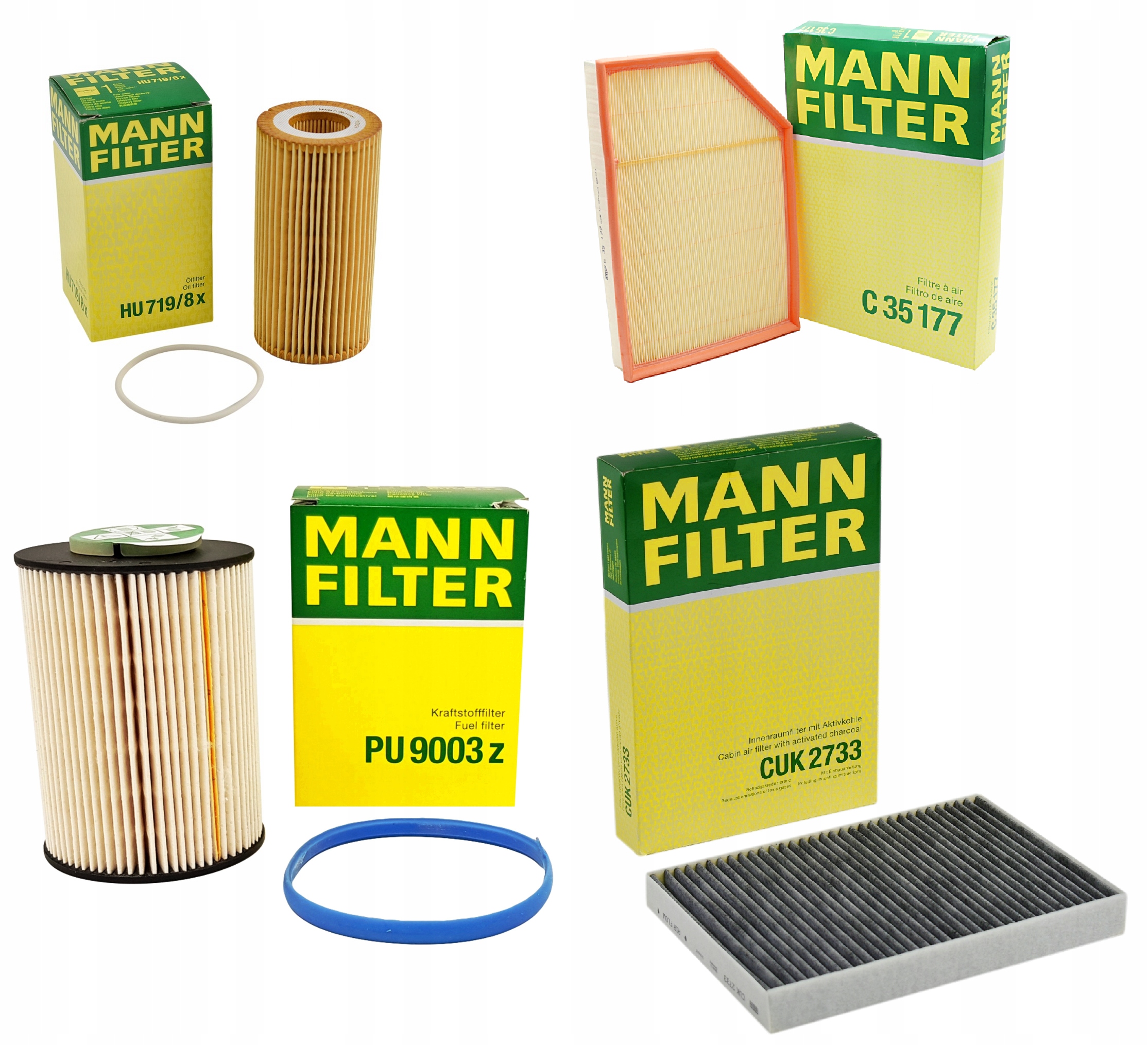 Mann Sada Filtrů Volvo XC60 XC70 II V70 III S80 II 2.4 D5 185 Km