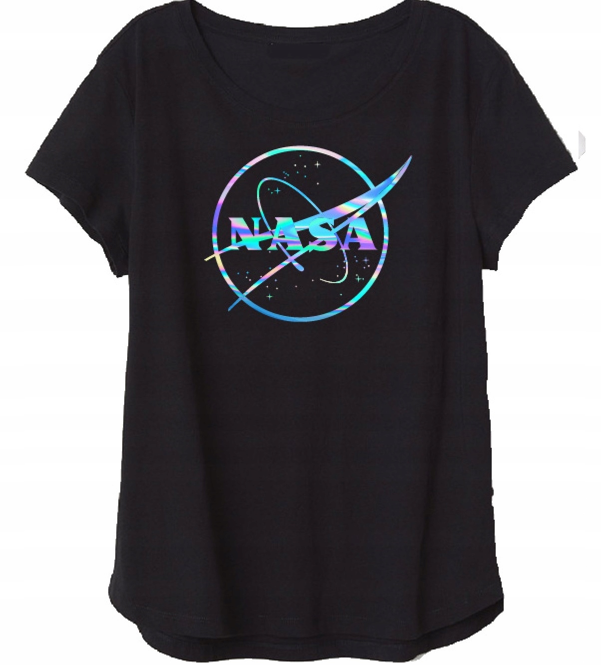 

T-shirt Koszulka Damska Nasa Czarna Holo Xs