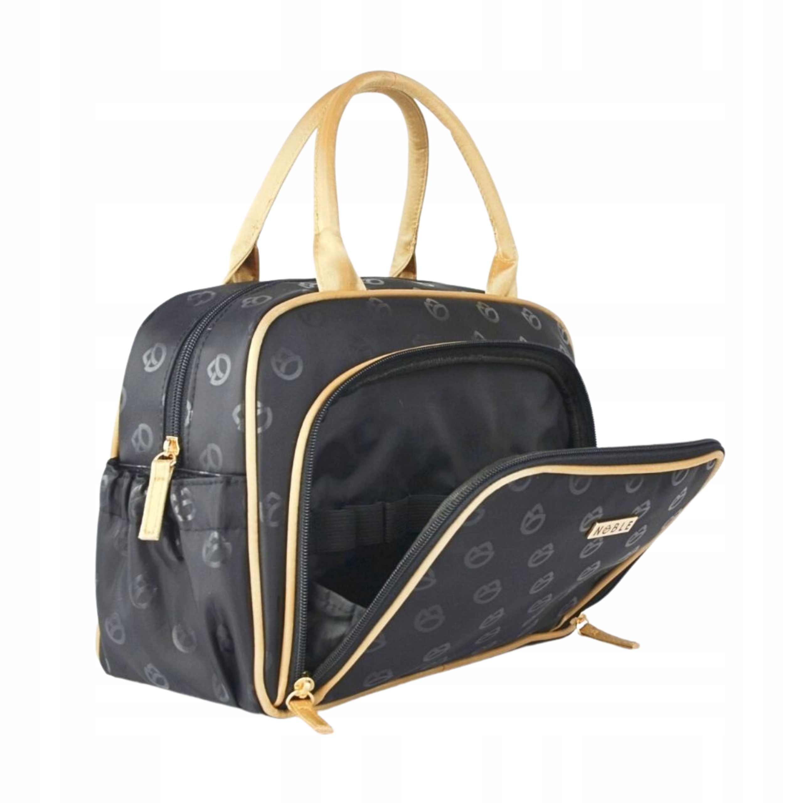 Dámská kosmetická taška černá kufřík na kosmetiku, taška XXL Noble