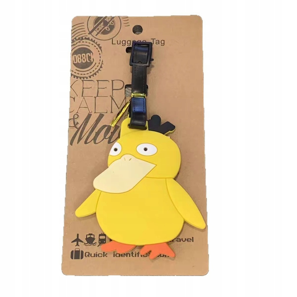 Zawieszka Przypinka Adresówka Tag do walizki plecaka torby Pokemon Psyduck