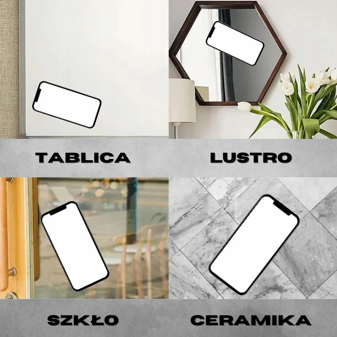 SILIKONOWA NAKLEJKA PRZYSSAWKA PLECKI NA TELEFON SZYBY LUSTRA UCHWYT Stan opakowania oryginalne