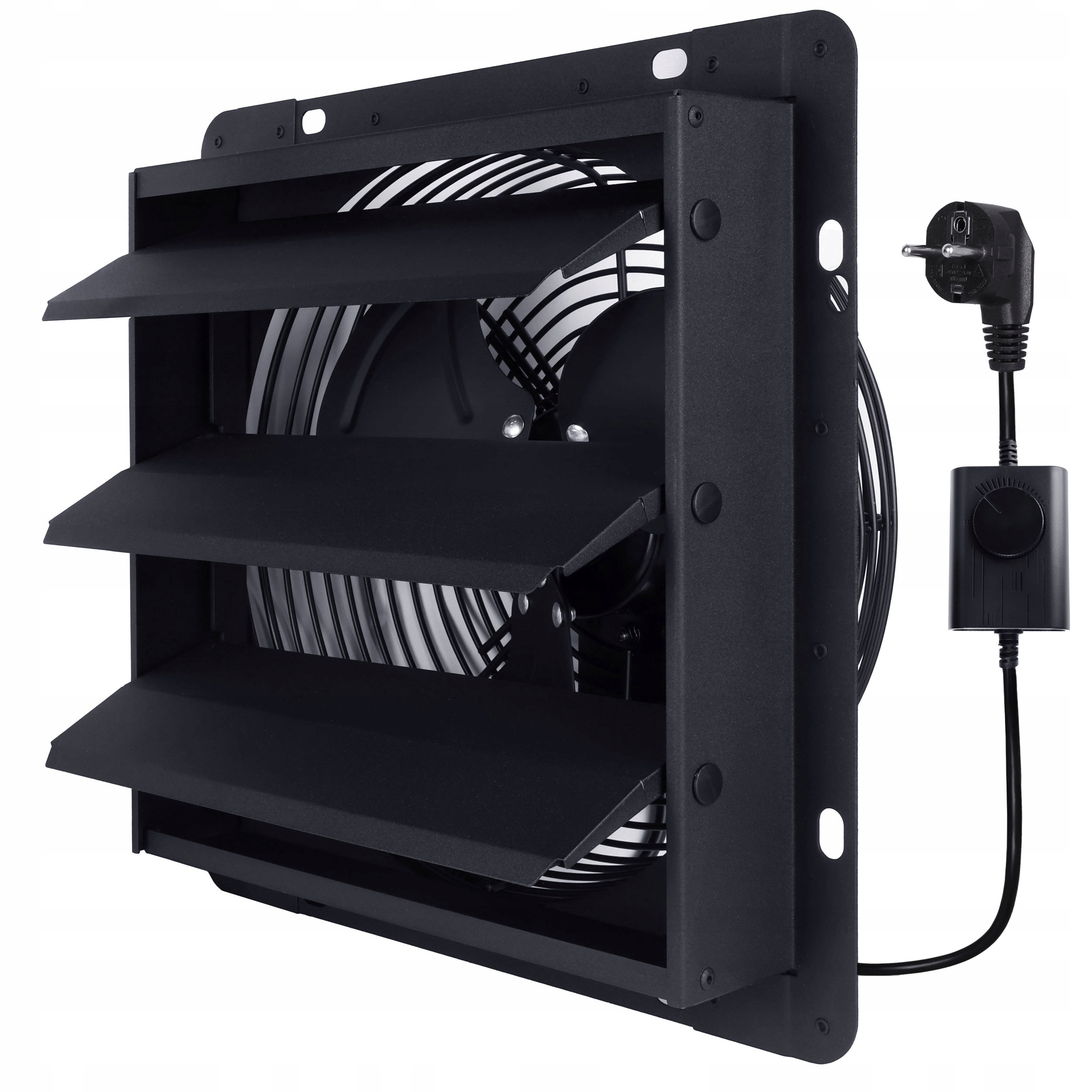 Wentylator osiowy ścienny wyciągowy Eberg Vexo 300 Żaluzja Regulator