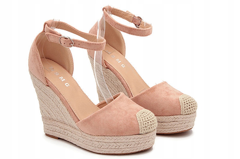 BL1919 RÓŻOWE SANDAŁY NA KOTURNIE ESPADRYLE R.40 Kod producenta BL1919-11