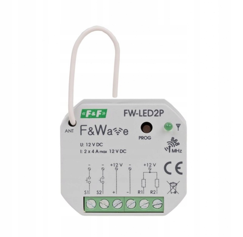 Dvoukanálový Led Ovladač Pro Pásky Osvětlení Do Instalační Krabice