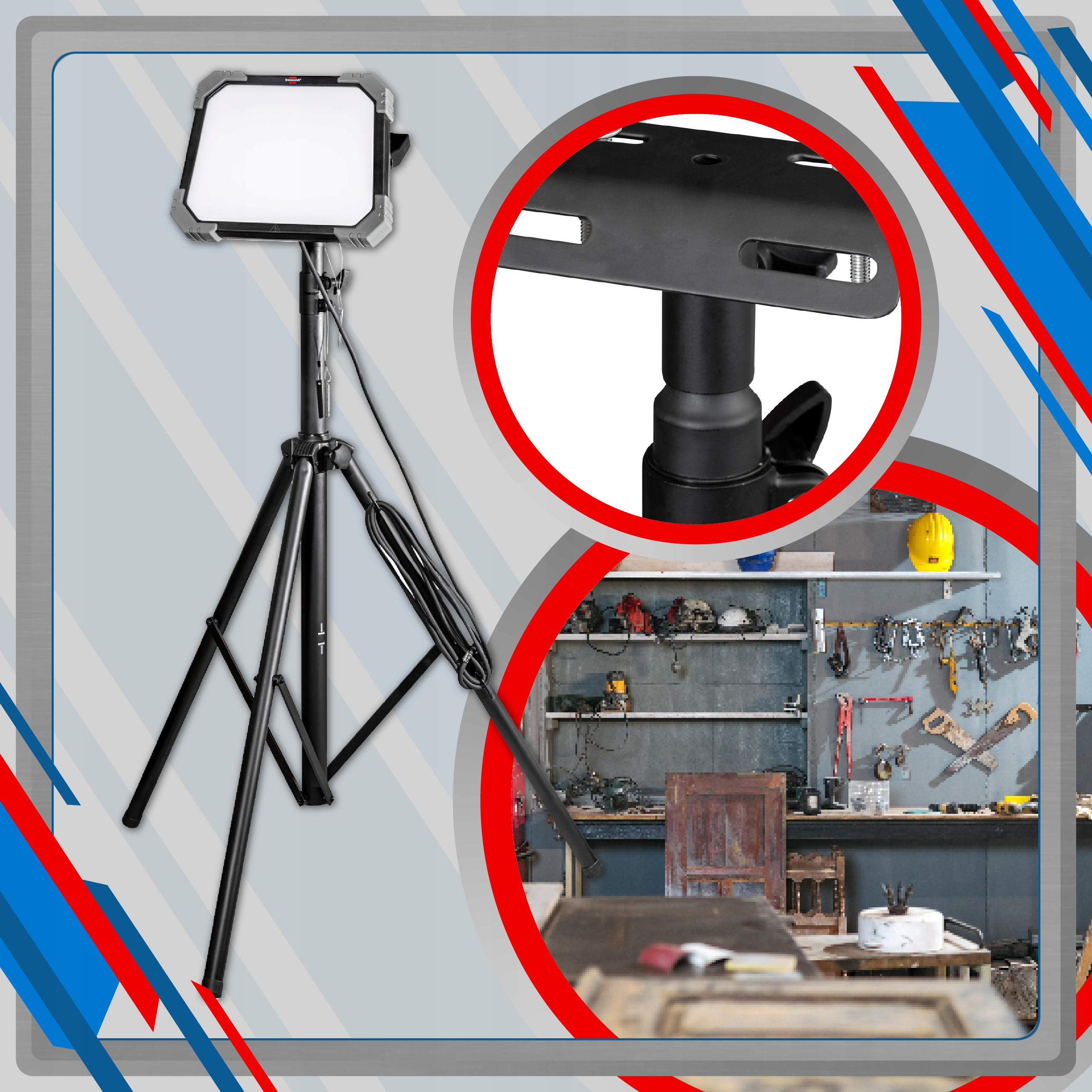 STATYW DO LAMP ROBOCZY STOJAK DO REFLEKTORA 3M WYS Marka Brennenstuhl