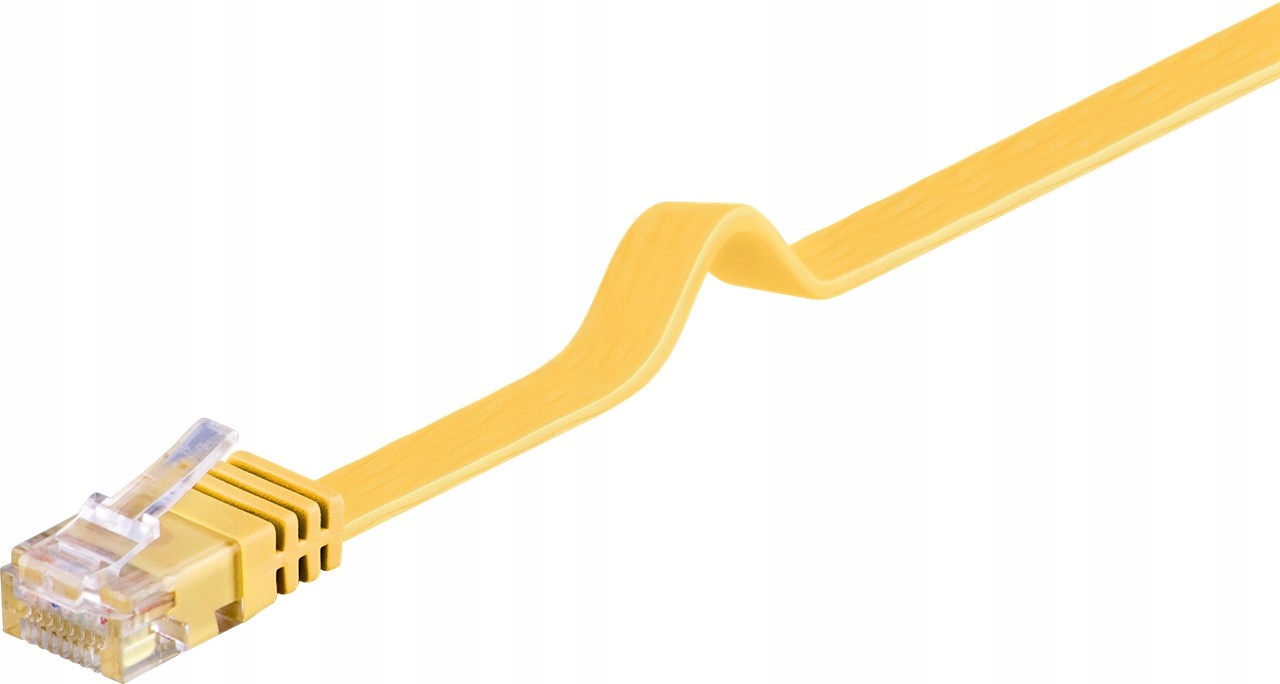 Kabel Lan Patchcord Cat 6 U/utp Płaski żółty 3m