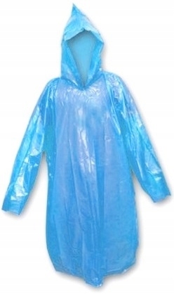 PŁASZCZ PRZECIWDESZCZOWY PONCZO deszczówka z kapturem długi rękaw