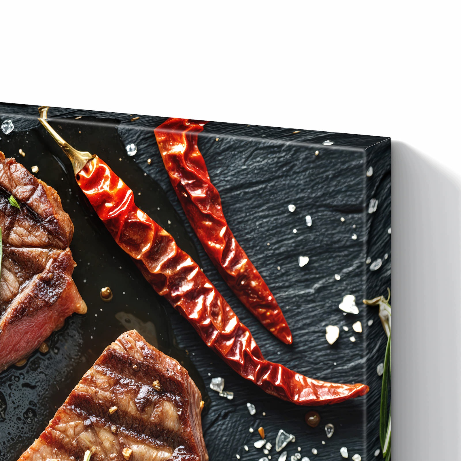 Magnetická tabule Šťavnaté Steak s rozmarýnem 90 × 60 cm