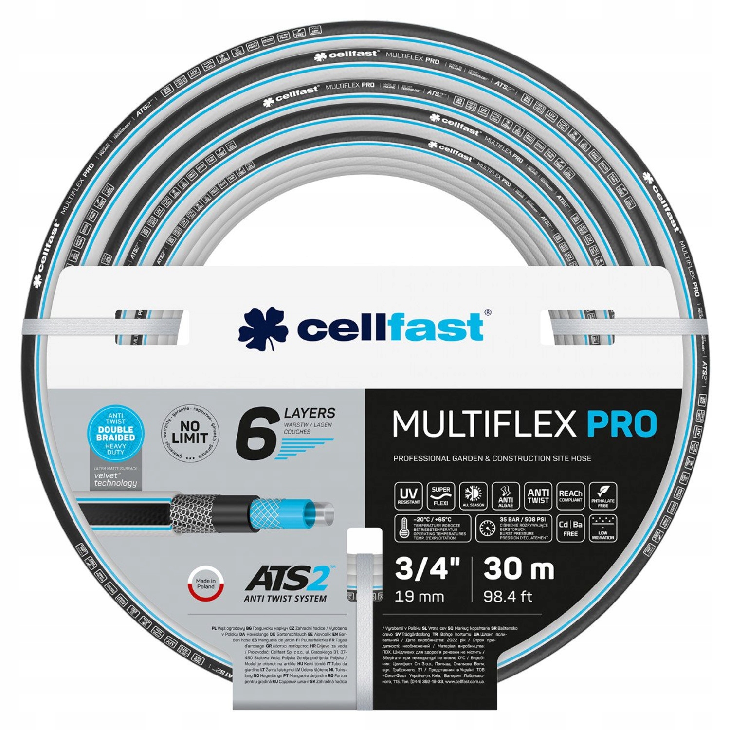 

Wąż ogrodowy Multiflex Pro ATS2 3/4" 30m 6 warstw