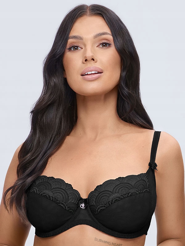 Měkká krajková podprsenka Melania soft K41 černá Dalia Lingerie 85F