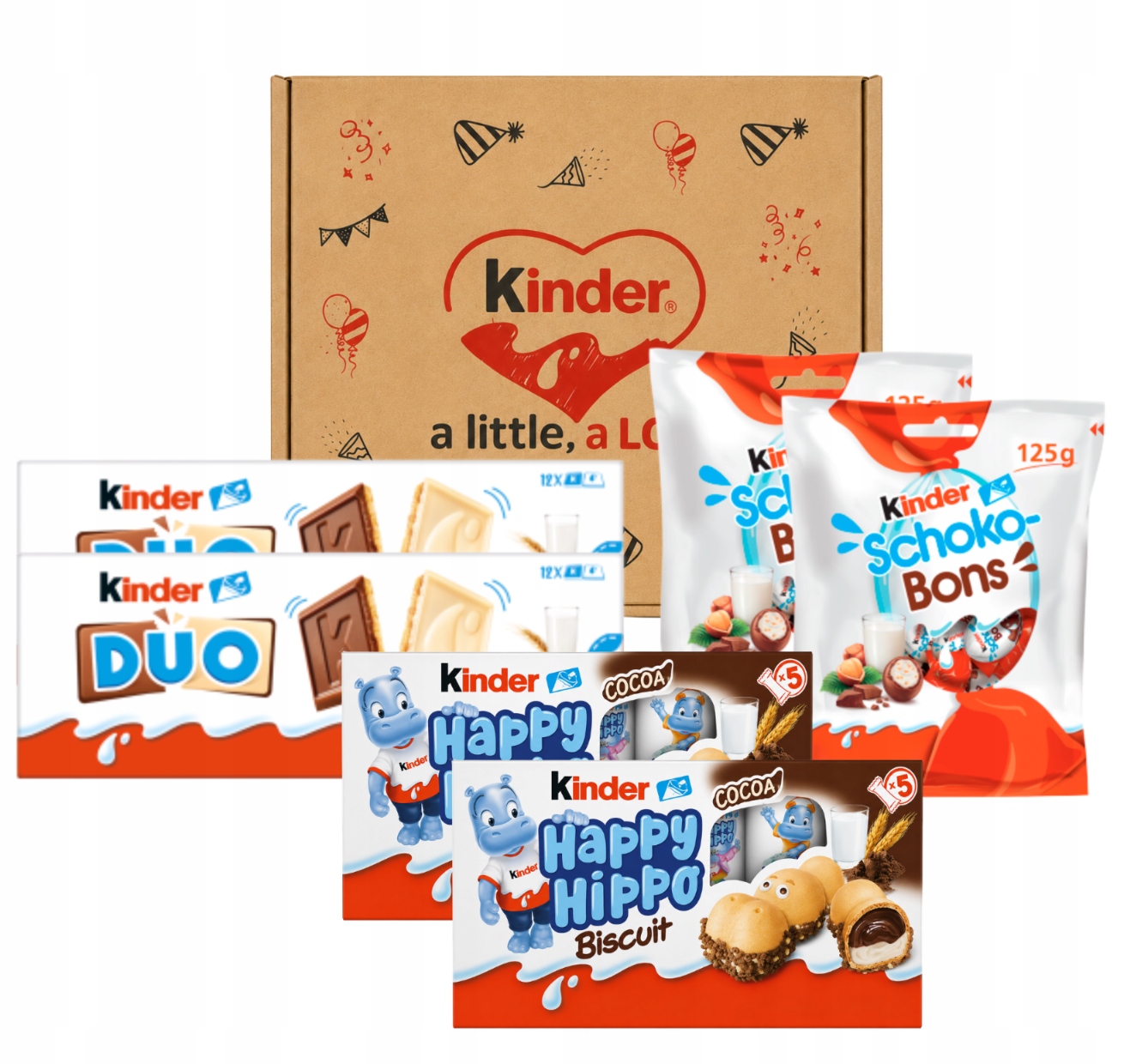 Zestaw prezentowy paczka słodyczy dla dzieci Dzień Dziecka Kinder