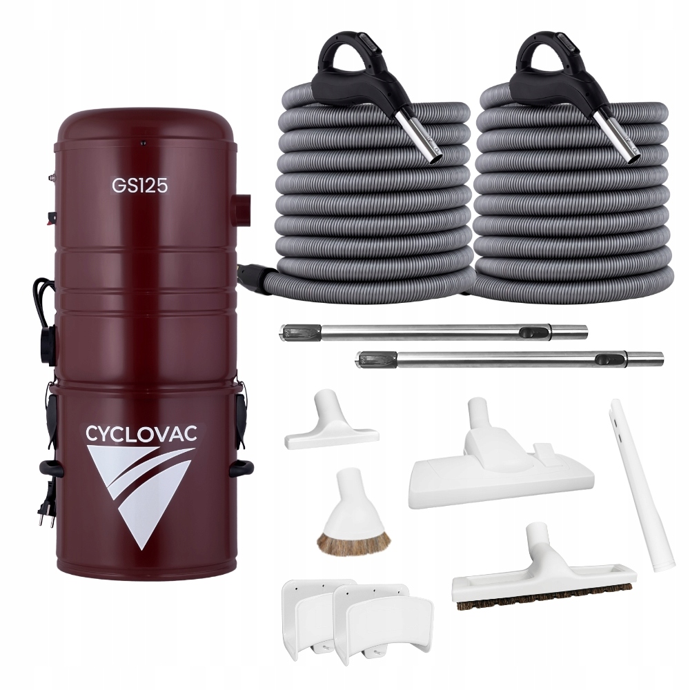 Centrálny Vysávač Cyclovac GS125 Sada Optima Max Dve Hadice 9 M 12 M