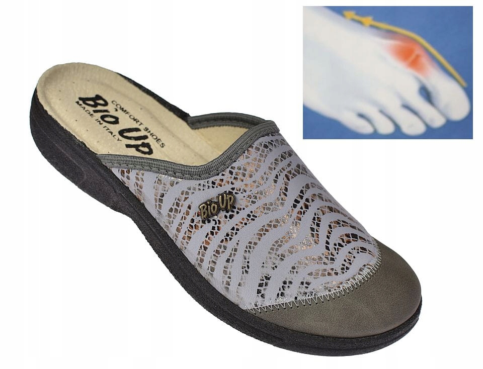 Sandále na zdravotní halušky pantofle lycra komfort 453 Gr vel