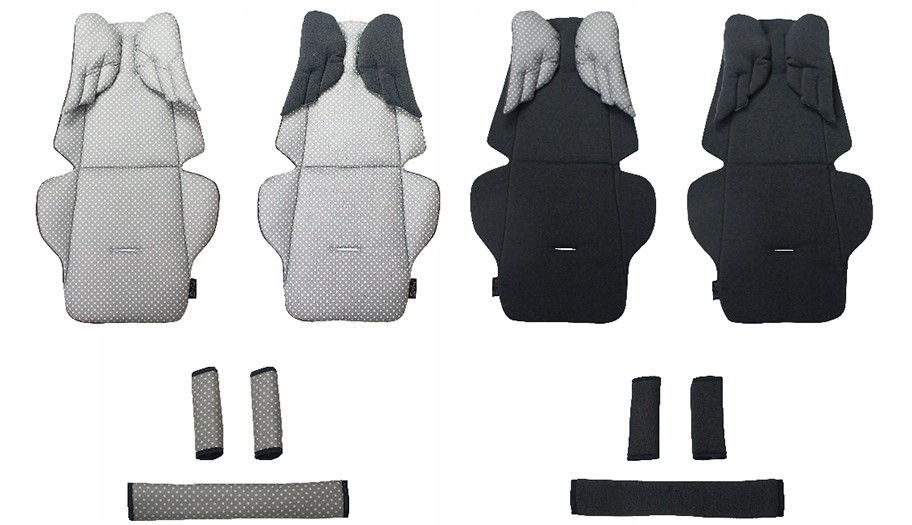 ZESTAW WKŁADKA DO SPACERÓWKI Z PODUSZKĄ S KROPKI