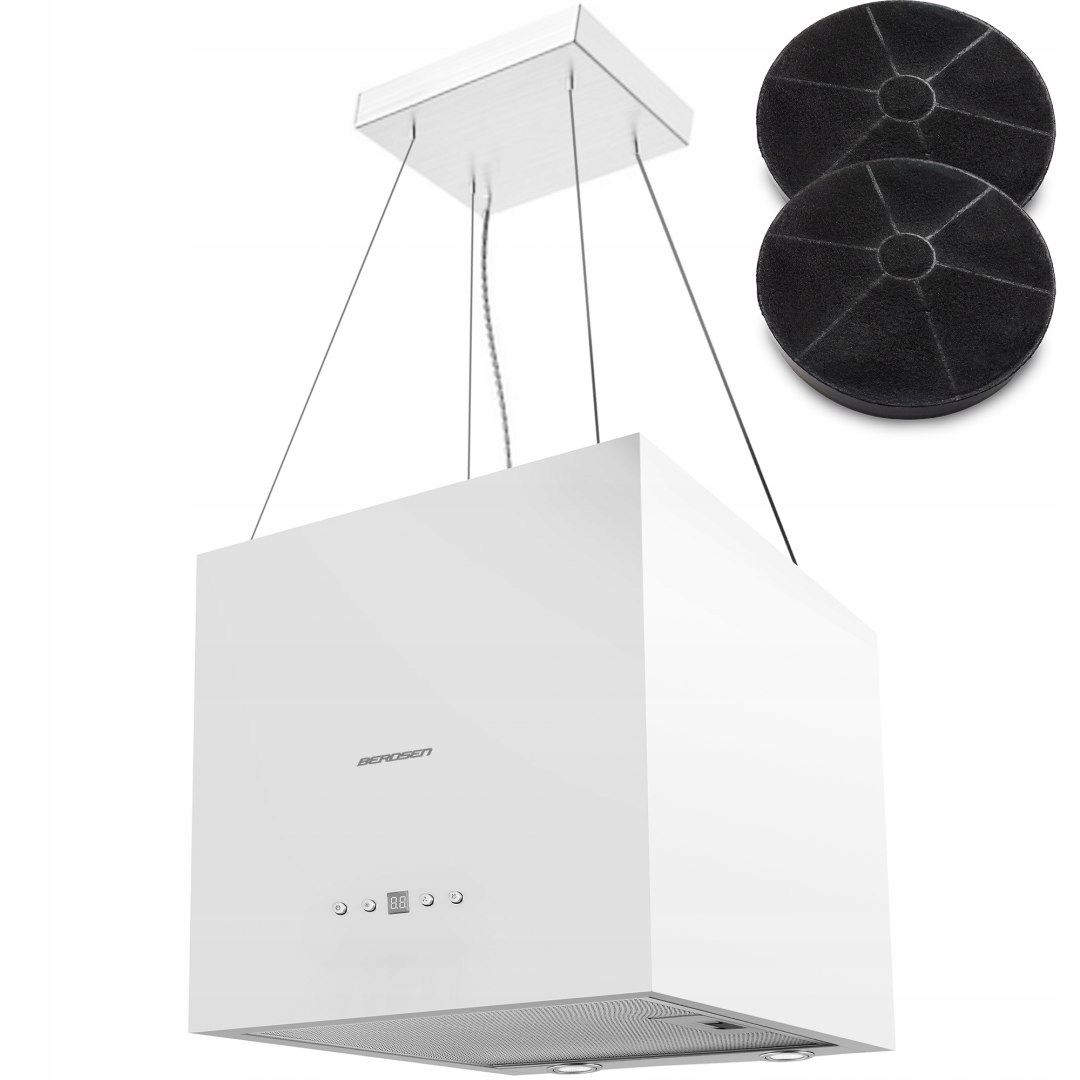 Okap kuchenny wyspowy 40 cm Berdsen 40E 2 filtry Berdsen