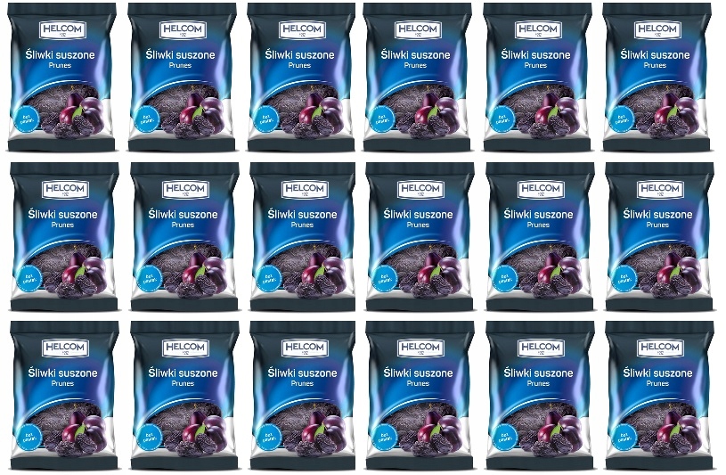 Levně 18 x 150 g Helcom Sušené švestky bez pecek Karton