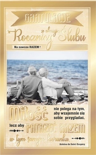 

Kartka na Rocznicę ślubu jubileusz z tekstem RAB1