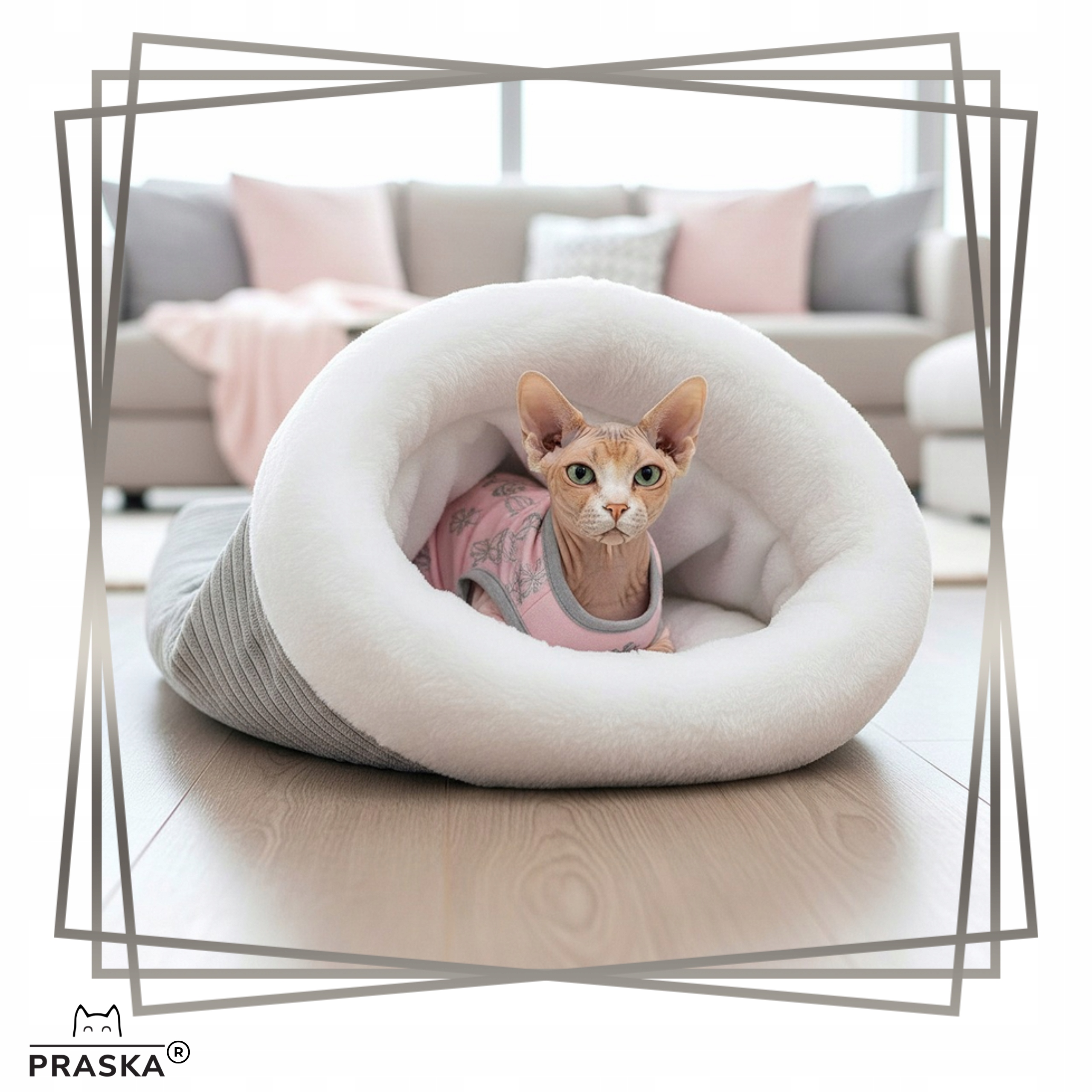 Levně Pražská skrýš pro kočky Coco 54x64 úkryt pelíšek Sáček Barvy