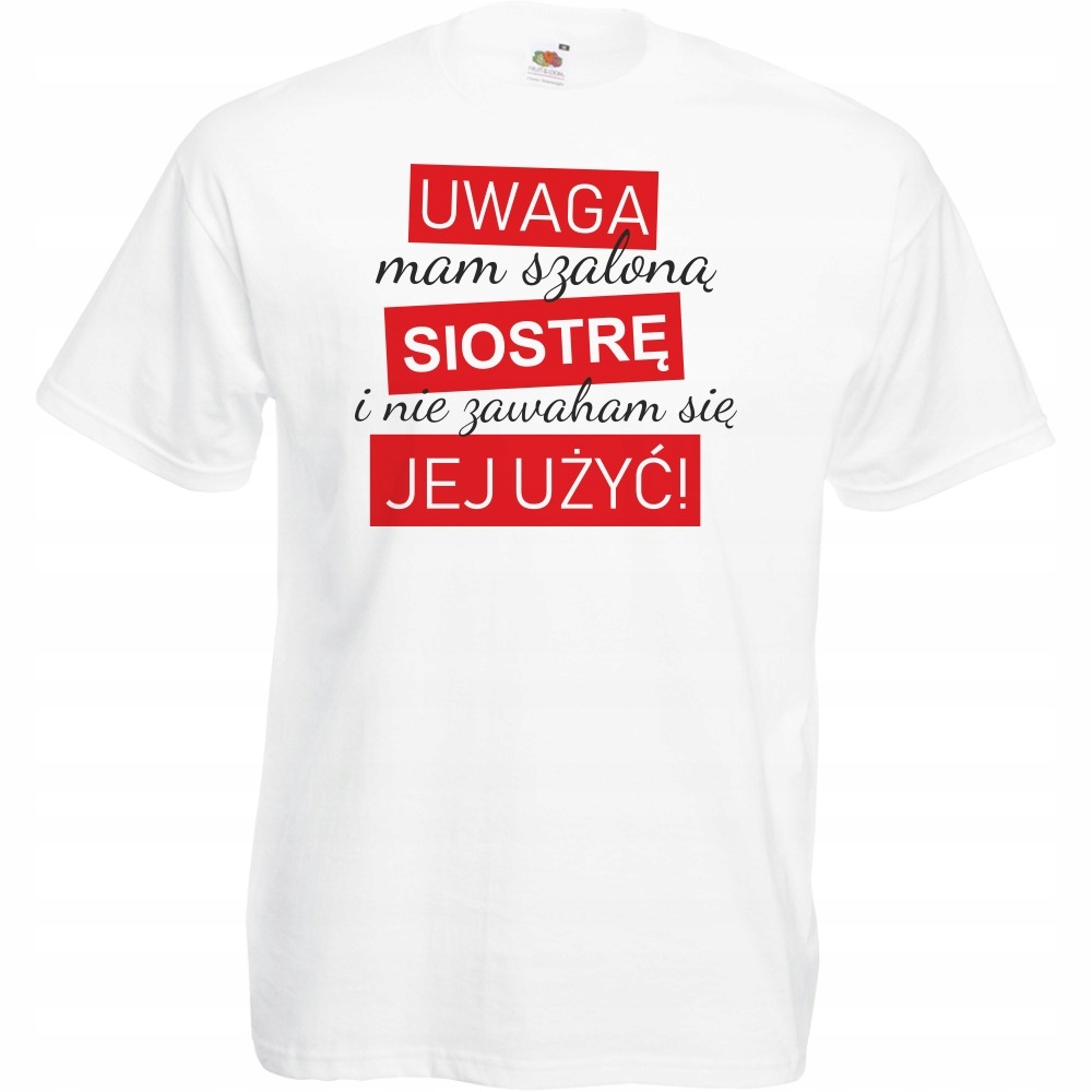 

Koszulka siostra brat rodzeństwo S biała