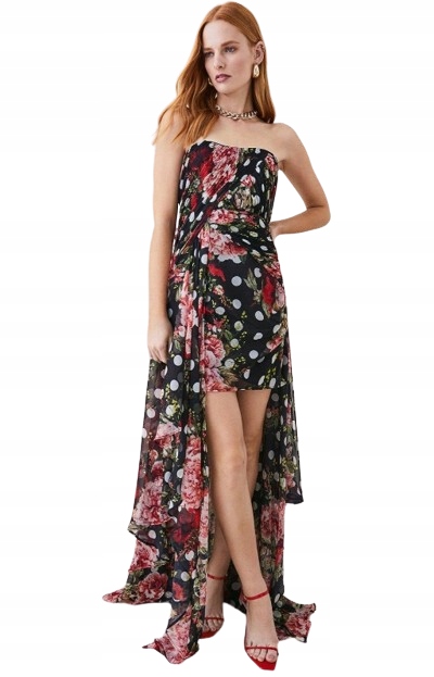 Karen Millen Sukienka Asymetryczna 36 3R6G6_A* Wesele T5A