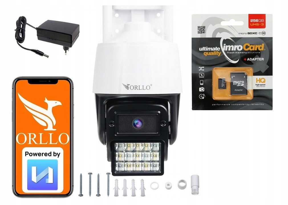 Kamera Orllo N1 4MP WiFi 5 x Zoom Quad Hd 2K D-wdr rotace+KARTA 256GB+BONUS