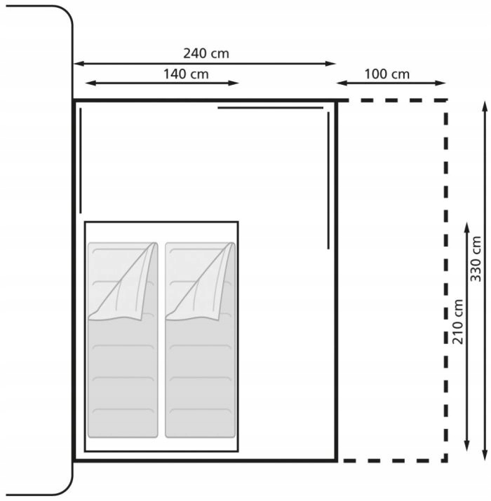 Namiot przedsionek do kampera VAN BUS EuroTrail Marka Eutro Trail