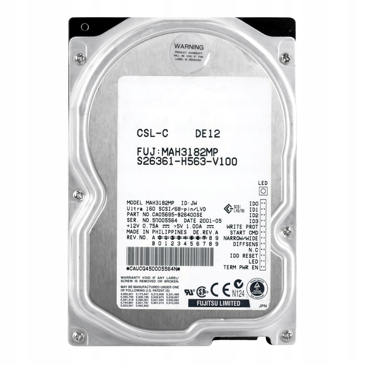 Fujitsu 18GB 7.2K 4MB Scsi U160 3.5'' MAH3182MP