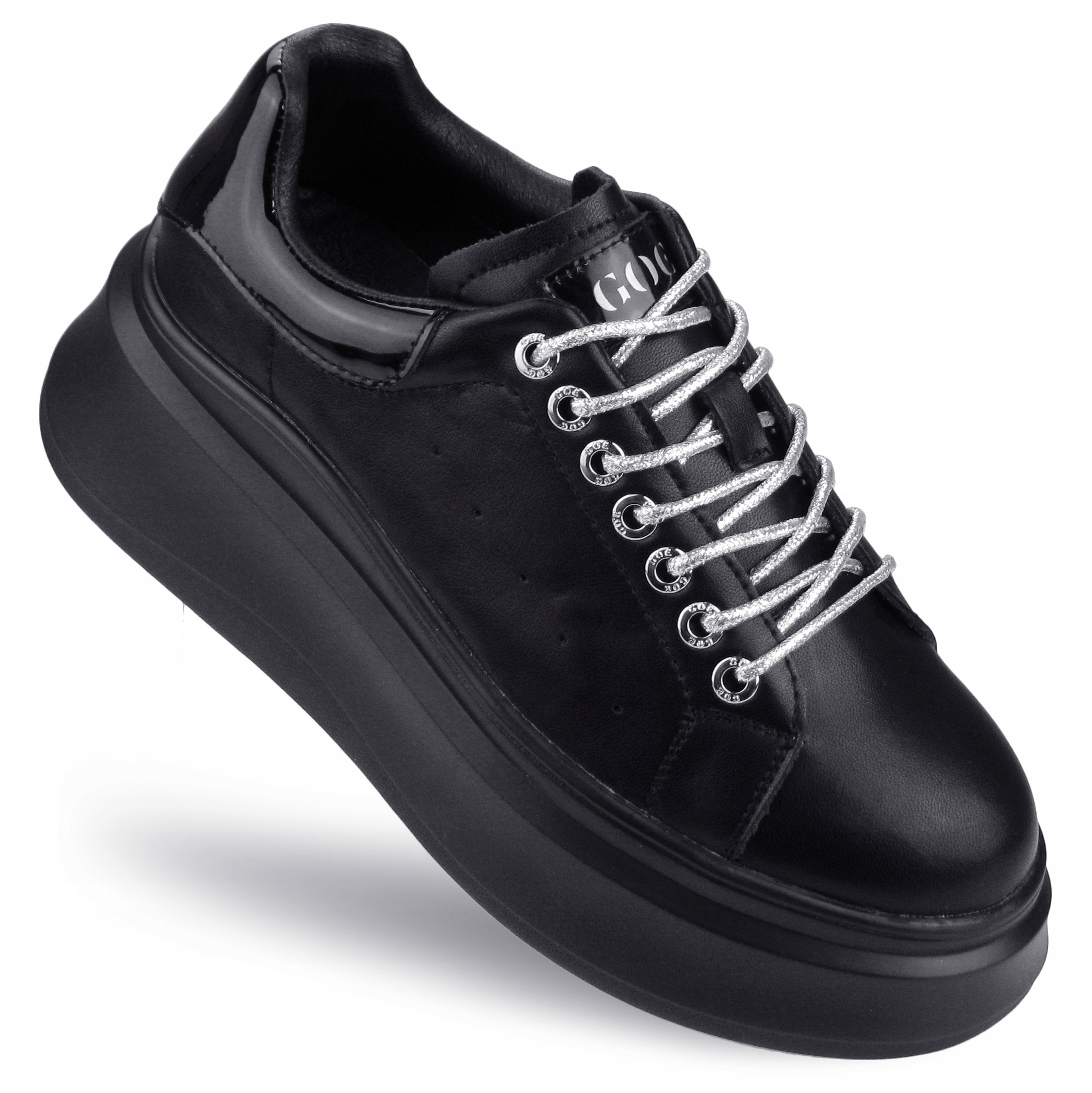 Buty damskie Goe skóra naturalna podwyższone OO2N4016 niskie sneakersy 40