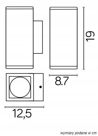 Kinkiet zewnętrzny Adela Midi M1460 DG Suma Zasilanie sieciowe