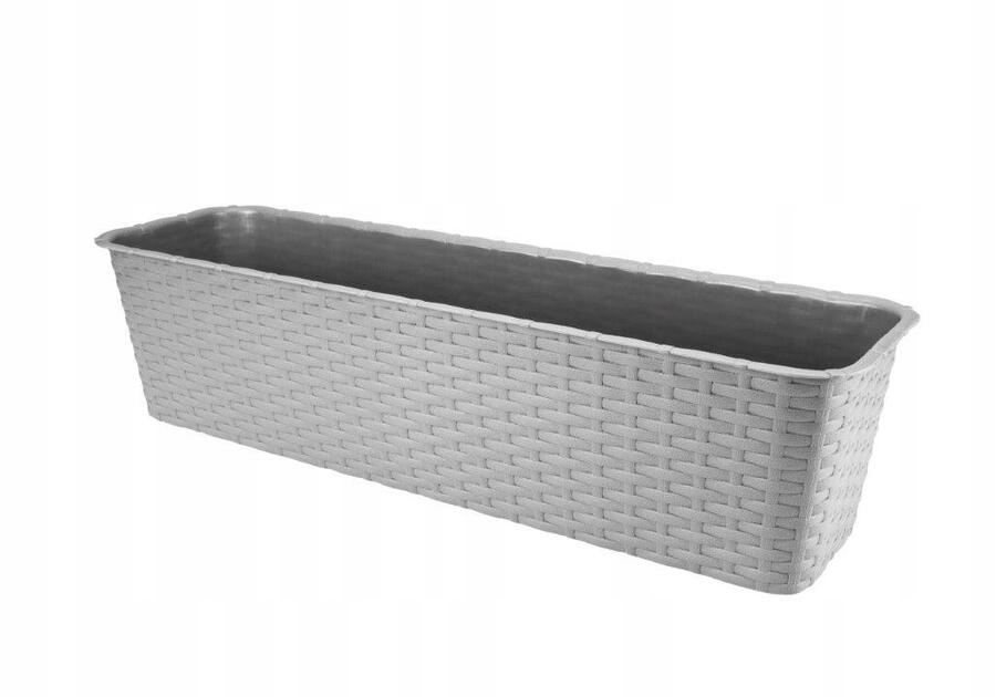 

Doniczka balkonowa rattan 60 cm szary