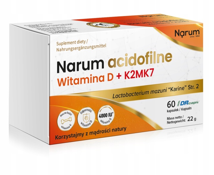 Suplement diety Narum kapsułki D3 4000 IU + K2Mk7 60 szt.