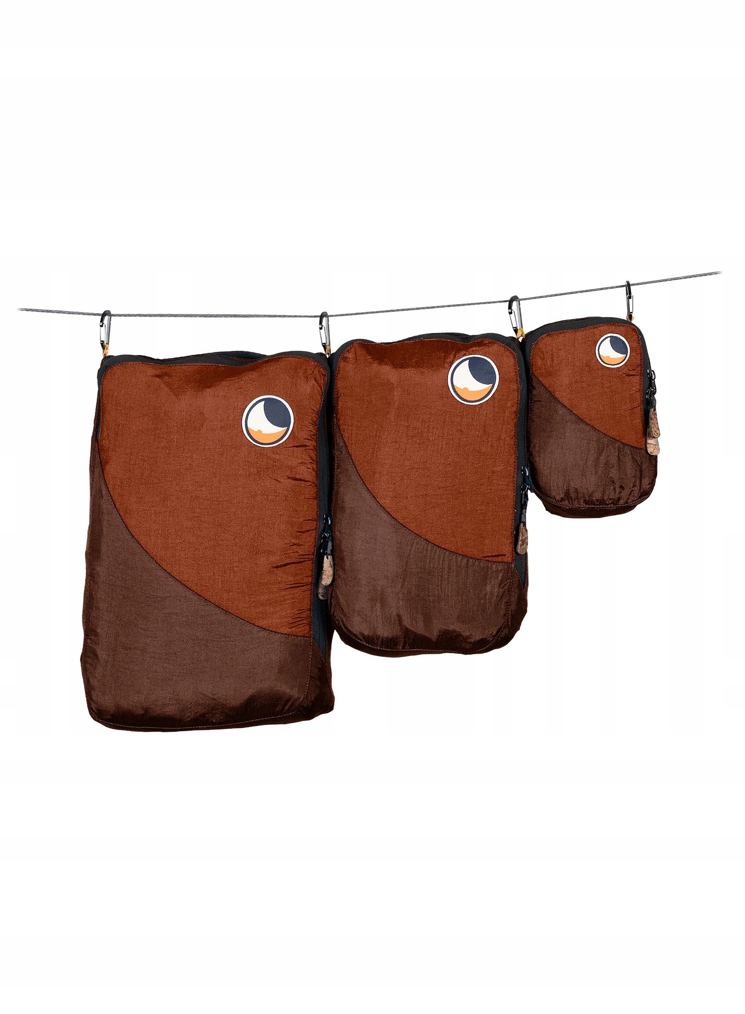 Zestaw organizerów Ticket To The Moon Travel Cube Set chocolate/copper