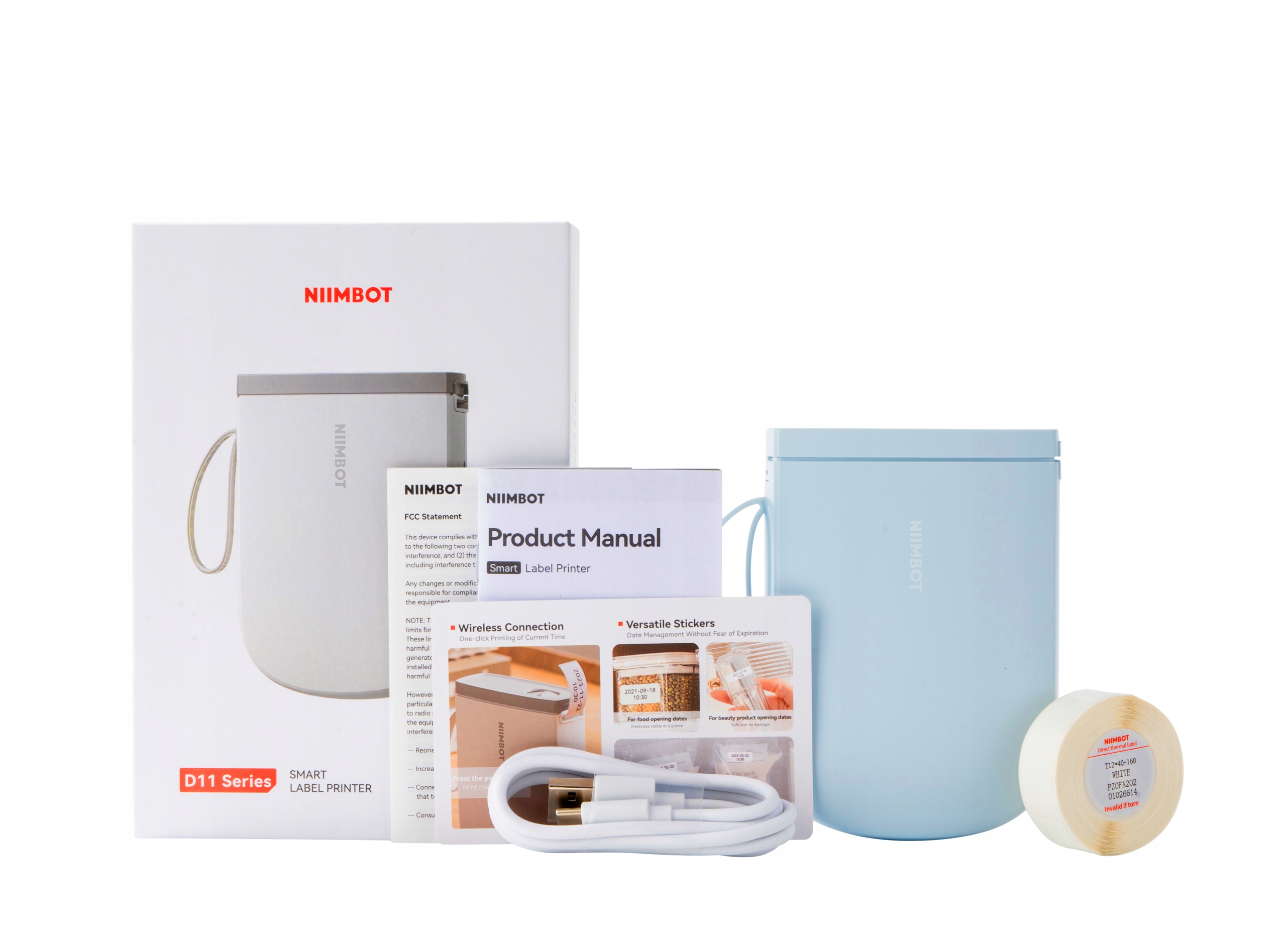 Termotiskárna Niimbot D11H Blue Etikety Samolepky Bezdrátová 300DPI