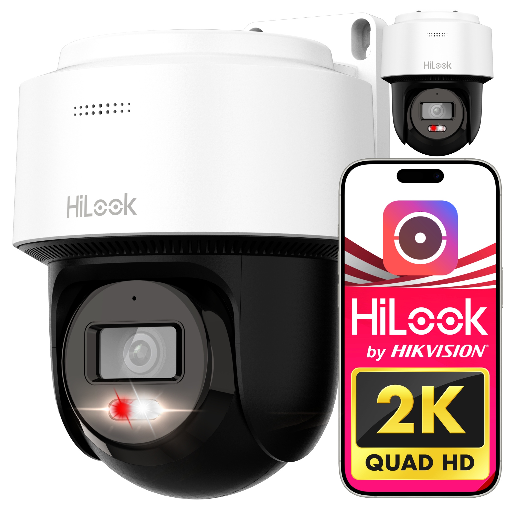 Kamera Obrotowa 4MPX Ip Śledzenie PoE Mikrofon HiLook Głośnik